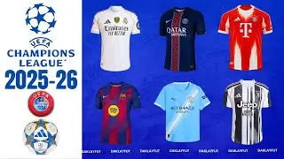 🔵 ¡TODAS LAS CAMISETAS DE LOS EQUIPOS DE LA CHAMPIONS LEAGUE TEMPORADA 2025-26! LOCALES Y MÁS