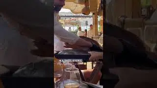 MYKONOS GREECE FISH STEAKHOUSE CHEF RITUAL VIEW LOVE HEDONISM TRAVEL BLOG INSPIRE HAPPY LIFE FRESH