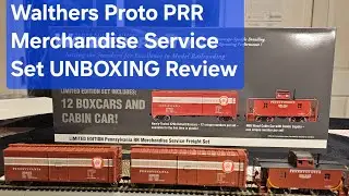 Обзор распаковки набора Walthers Proto PRR Merchandise Service Freight Set с помощью службы LCL Freight Service.