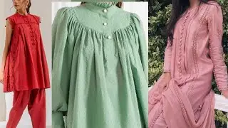 Latest stylish handmade stitching design Kurtis||beautiful stitching plates design 