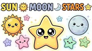 Солнце, Луна и Звезды для детей 🌞🌙⭐ | Изучение космоса для дошкольников и детей младшего школьног...