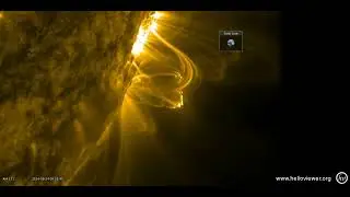 Flare behind sw limb, and beautiful loops - 24.6.24