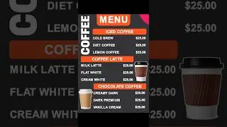 Coffee Menu Card Design Idea 🔥