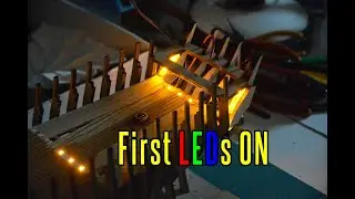 USS Constitution Agora Models - part 8 First LEDs ON