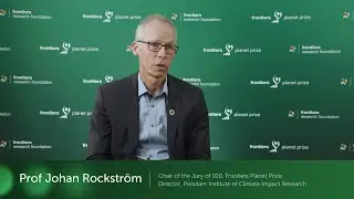 Prof. Johan Rockstr&ouml;m, Chair of Jury of 100, Frontiers Planet Prize
