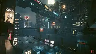 Cyberpunk City Ambience ASMR - Streets of Night City ambience 3 HOURS
