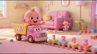 Count the Toy Trains with Baby Truck | Numbers Song for Kids