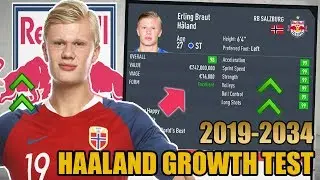ERLING HAALAND GROWTH TEST (2019-2034) - FIFA 20 Career Mode