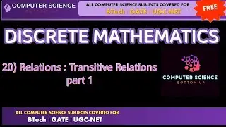 Discrete Mathematics : 20) Relations : Transitive Relations Part 1