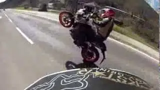 KTM 390 Duke wheelie by Bomber Magazine
