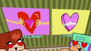 Love is in the Air! Pixel Painters Lovers in Minecraft