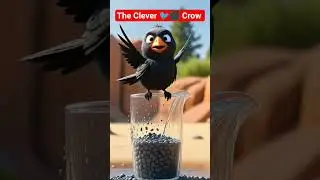 The Crow and The Pitcher 🐦💧 | Moral Story for Kids | Animated Short Story #storytelling #shortvideo