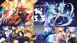 Mavuika C0 & Chongyun C6 (Lvl 60) | Spiral Abyss 5.5 | Floor 12 9 Stars
