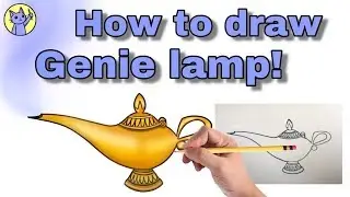 How to draw GENIE LAMP! / step by step