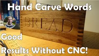 Hand carve words using hand tools only, no CNC! #howtowoodworking #handtools #woodworking