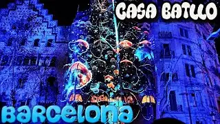 Mapping Casa Batll&oacute; Barcelona 2024 Spain 4K