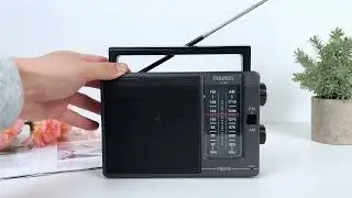 PRUNUS J-03 Radio, AM/FM, Wall or Battery Power, Strong Sound, Easy to Use for Elderly
