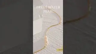 Fresh Water Pearl Necklace with Gold-Plated Chain #jewelry #necklace #fashion