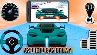 Android 📱🔥 Gameplay - Mega Ramp Car Stunt Simulator 2025 - Mobile Phone Phone Gameplay 😱