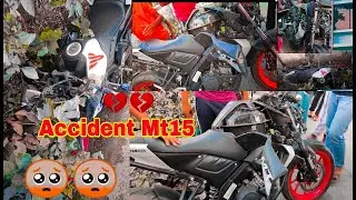 😔 Bike Crashed 😭 Mt15 | Almost death😭 Mr vrs rider | mt15 motovloging | Bike Riding ।