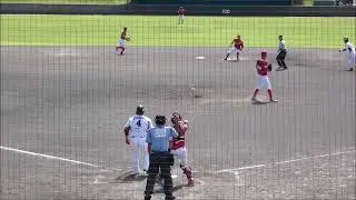 2022年8月11日　信濃グランセローズ　田島光祐選手　盗塁阻止【オリックス育成ドラフト5位】