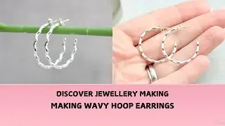 Making really cool wavy hoop earrings.