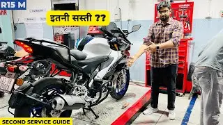 Second Service of Yamaha R15 V4 || Schedule Price, KMs