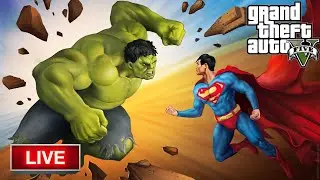 🔴 HULK VS SUPERMAN IN GTA 5 MOD LIVESTREAM 🔥