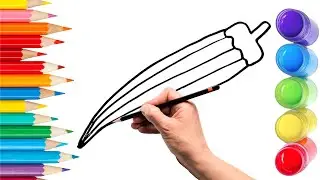How To Draw cute Lady's finger Drawing, Painting & Coloring For Kids and Toddlers_ Child Art 🐋🌈