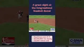 Huizenga Gets the Out at Second Base in the 2024 Congressional Baseball Game