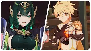Nefer & Traveler Play a Drinking Game and Get the Entire Gang Drunk | Genshin Impact 6.0 Luna I