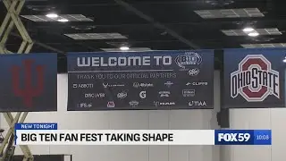 Indiana Convention Center prepares for the Big Ten Fan Fest.