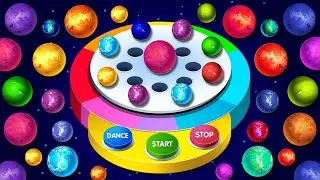 Learn Colors With Magical Space Dancing Balls Machine | Toddler Learning Video