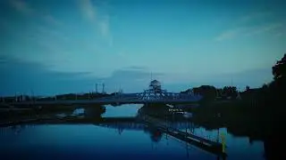 Cross keys swing bridge sunset 