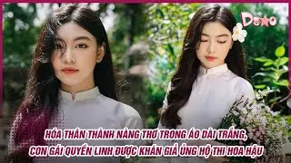 H&oacute;a th&acirc;n th&agrave;nh n&agrave;ng thơ trong &aacute;o d&agrave;i trắng, con g&aacute;i Quyền Linh được ủng hộ thi Hoa hậu #Shorts