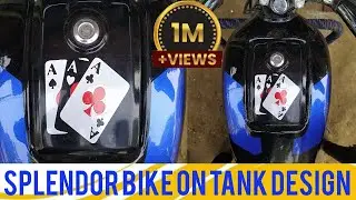 #splendor#bike 🚴#on#tank#design#akka#by#artist 👨&zwj;🎨#raj