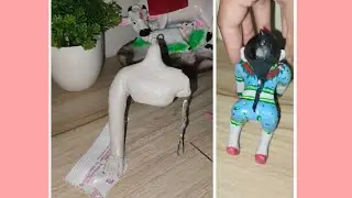how to make bal Radha Rani at home with clay🪷 #clayradha #radhashtami #shorts #radha_making_at_home