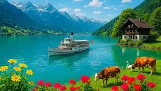 HEAVEN ON THE WORLD | The most beautiful and popular places in Switzerland | 4K 60 FPS- WALK TOUR
