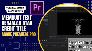 Cara membuat text berjalan atau credit title di adobe premiere
