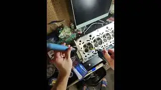 valve lapping after diy port and polish #diygarage #automobile #builtnotbought #vtec  #kseries