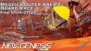[PSo2:NGS] Arks Records: Mediola Outer Area 2 Board race - Score: 21728