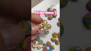 Cr&eacute;ation de pampilles Reversible en argile polym&egrave;re - p&acirc;te Fimo ❤️🌈 #fimo