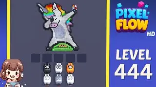 Pixel Flow Level 444 Solution Walkthrough