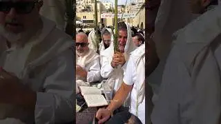 Jewish prayer at the Western Wall in Jerusalem in Sukkot, Israel 2025
