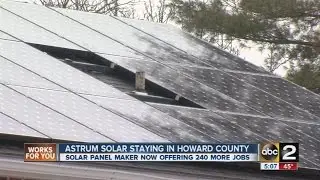 National solar power company expanding in Maryland, adding 240 jobs