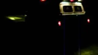 57 GMC Ambulance Lights at night