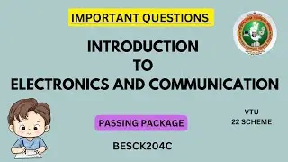 Introduction to Electronics and Communication | Important Questions BESCK204C VTU | Passing Package