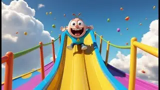Fall Guys Wobbly Bean Rolled Down the Sli | Nursery Rhymes for Kids & Baby Songs