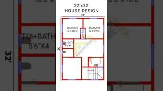22 x 32 house design/ 22 x 32 ghar ka naksha/ 22 x 32 house plan/ #buildmyhome #shorts #short #home