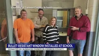 Bullet-resistant window installed at Cannon County school